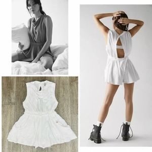 NWT Free People WHITE Summer Slumbers Romper Size XL NWT